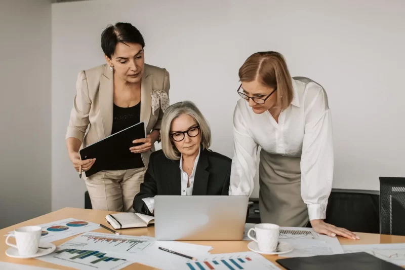 women preparing a strategy for the company